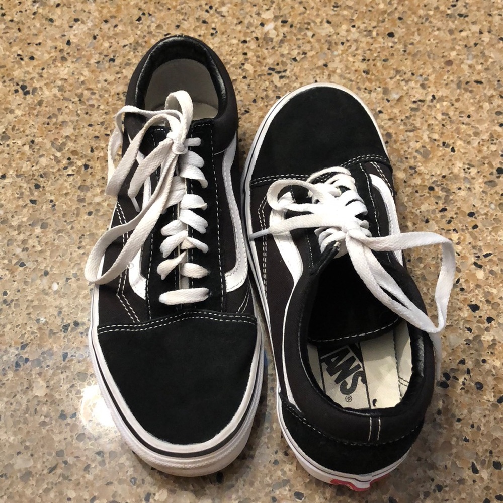 Vans old school white and black
